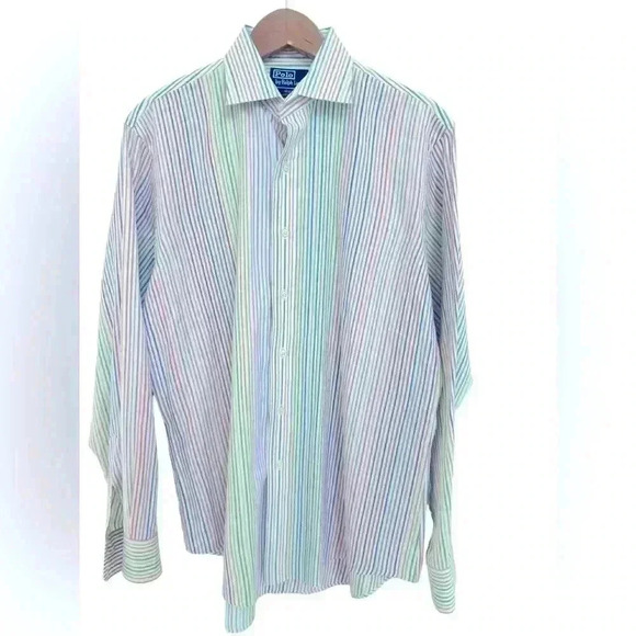 Polo Ralph Lauren Men's Multicolor Stripe Long Sleeve Button Down Shirt - Picture 1 of 5